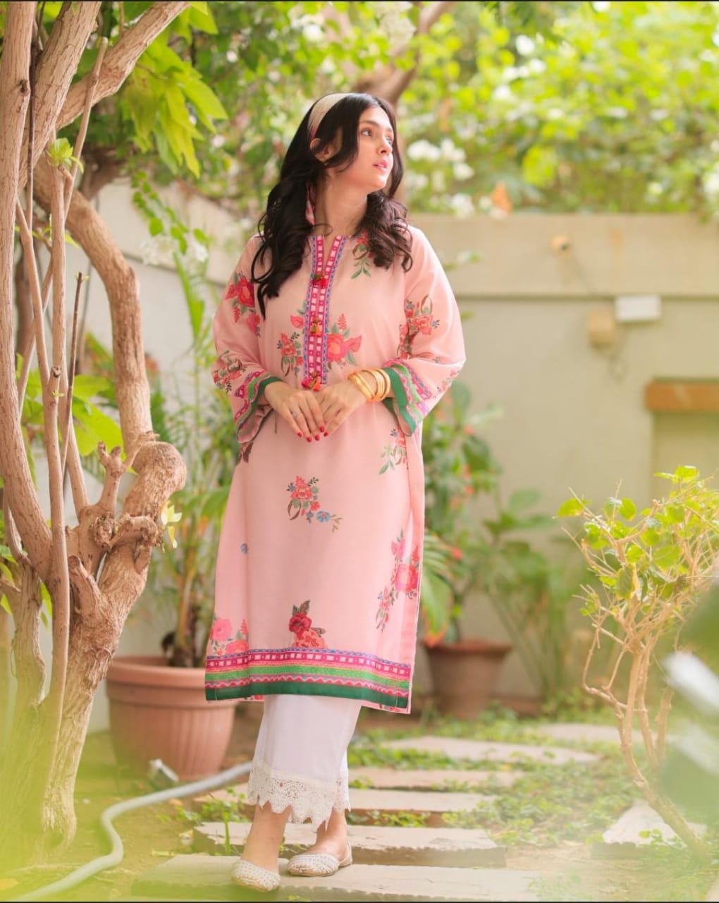 Huda Digital Stitched 2PC - Dress