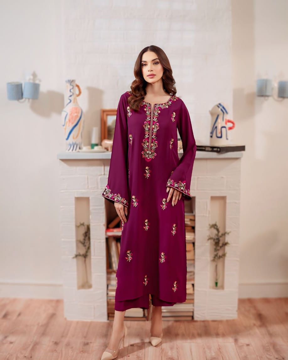 Vintage Embroidered 2PC