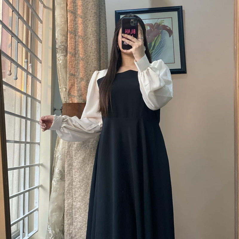 BLACK AND WHITE LOVE LONG MAXI
