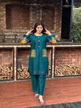 Double Pocket Self Embroidery 2PC