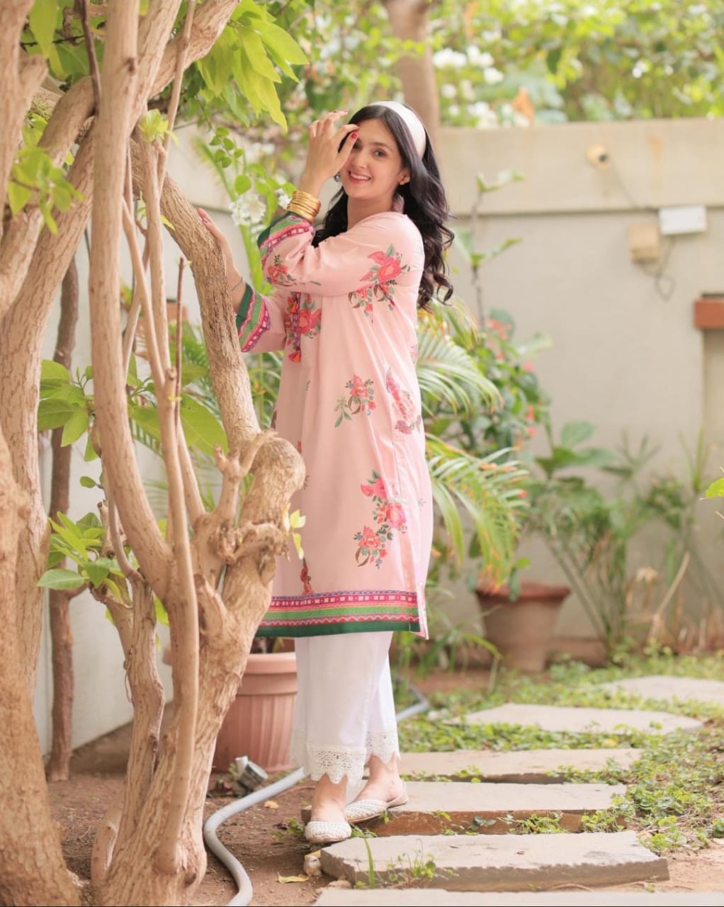Huda Digital Stitched 2PC - Dress