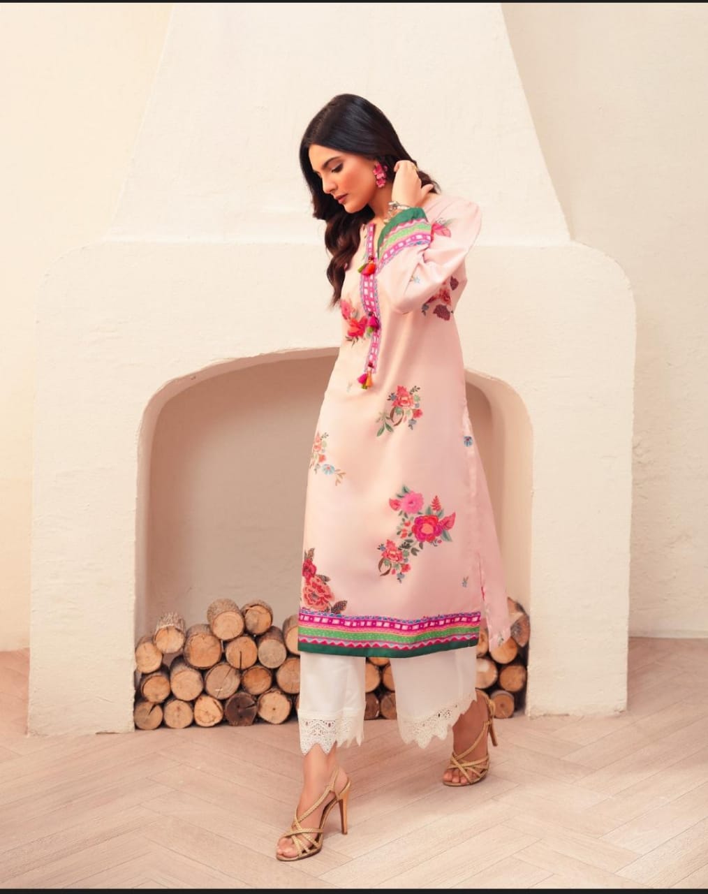 Huda Digital Stitched 2PC - Dress