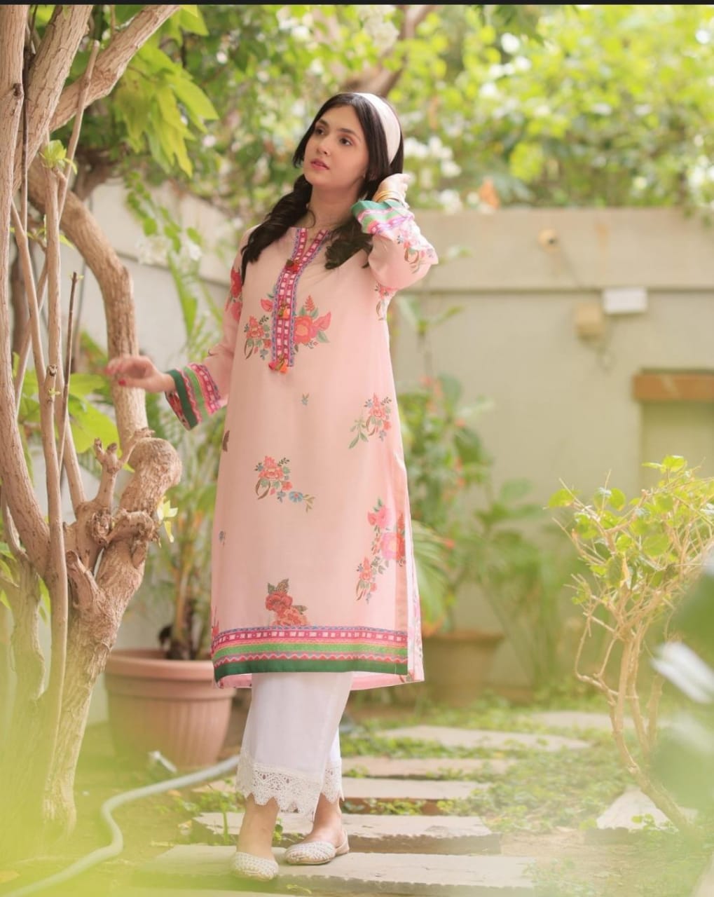Huda Digital Stitched 2PC - Dress