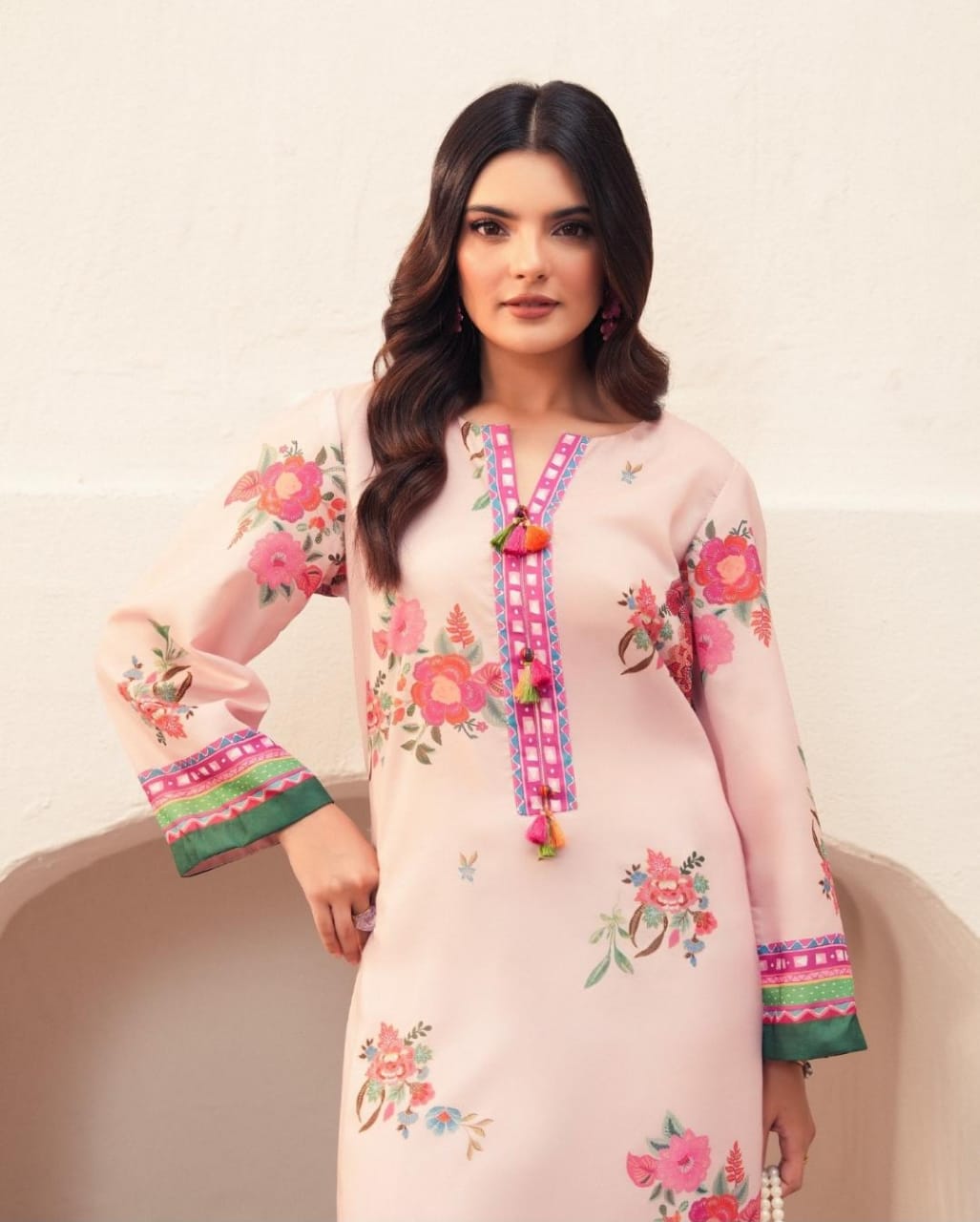 Huda Digital Stitched 2PC - Dress