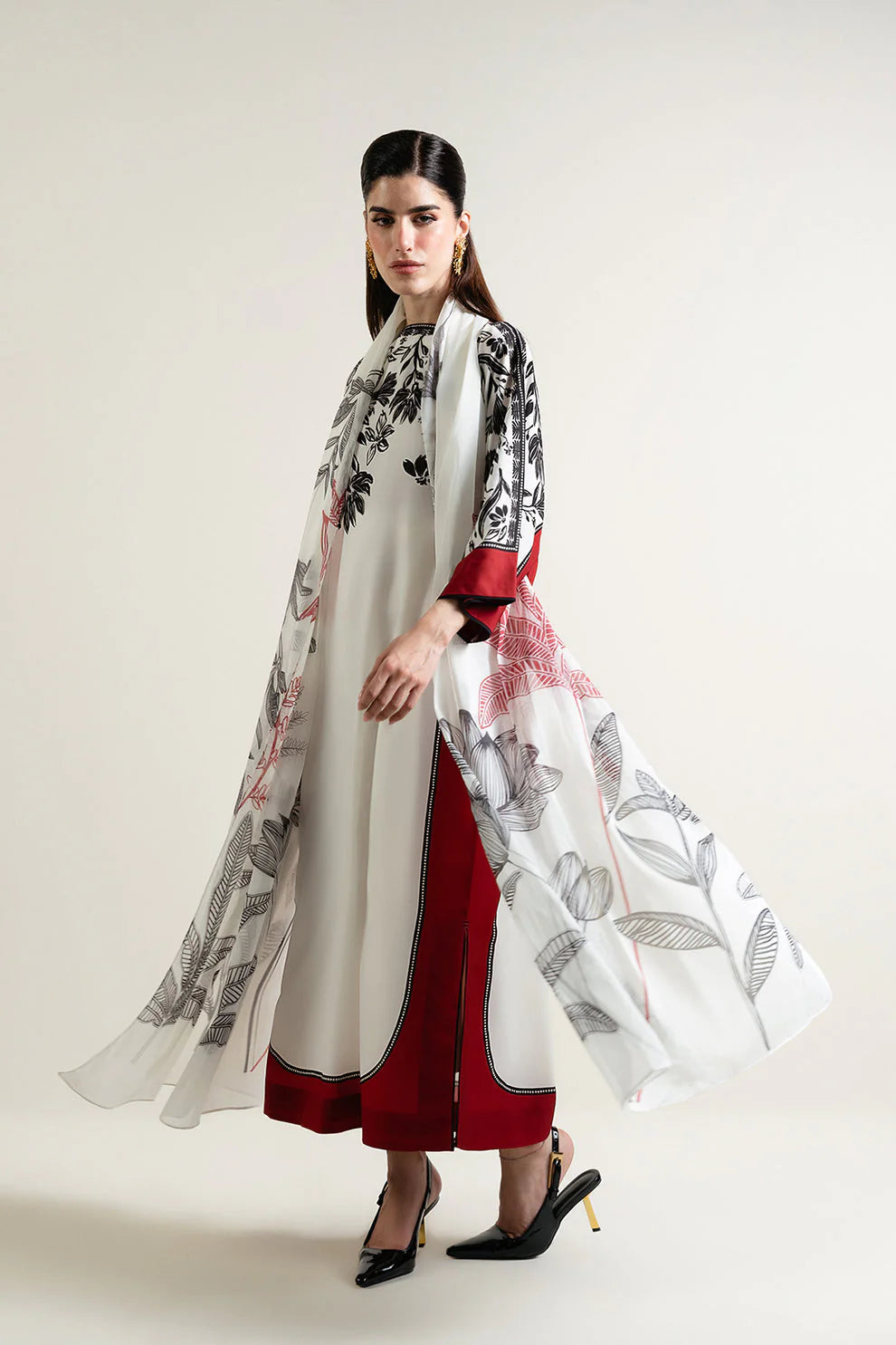 Warda Long Length Stitched 3-PCS