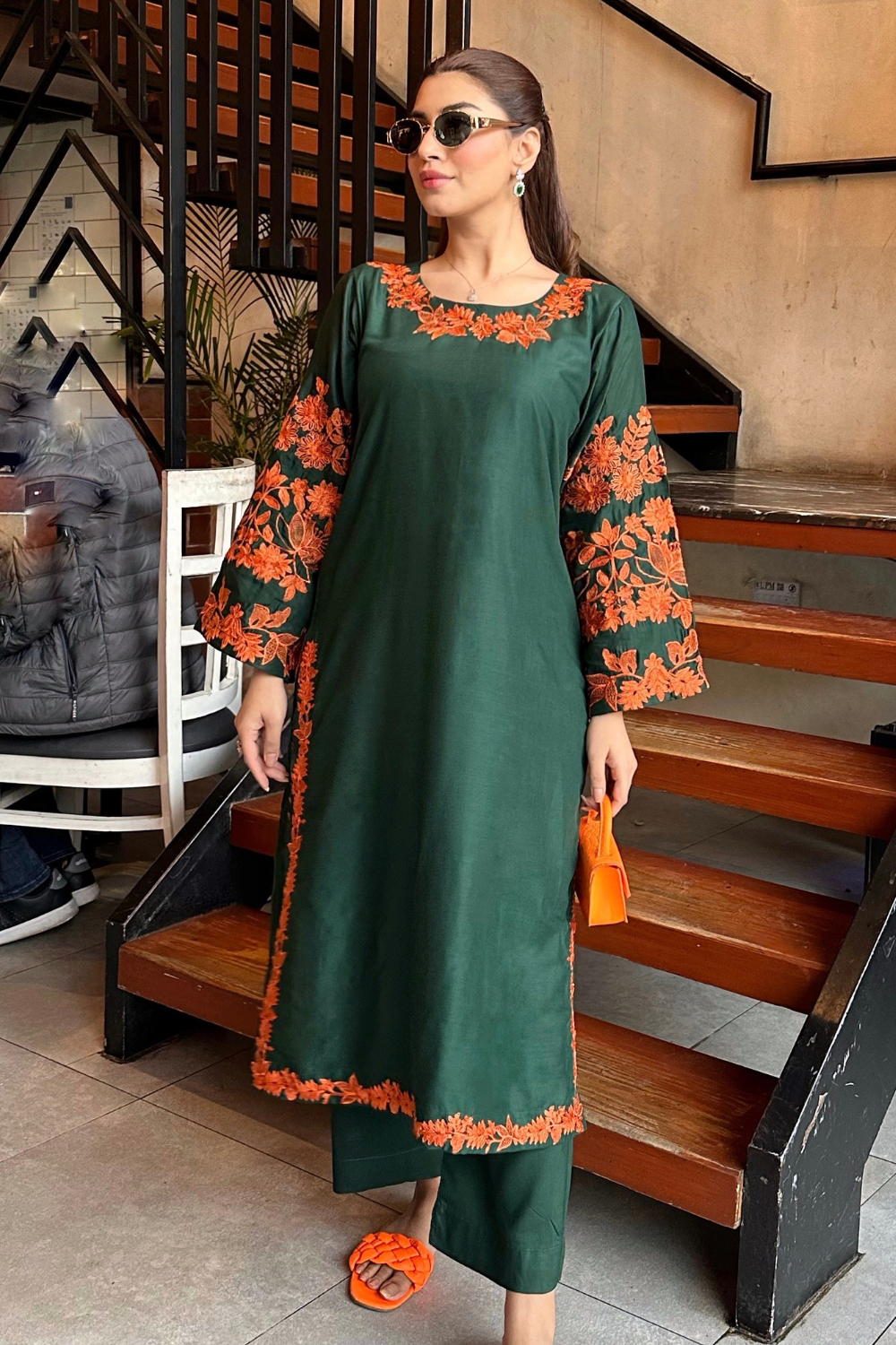 OMAL EMBROIDERED LONG LENGHT