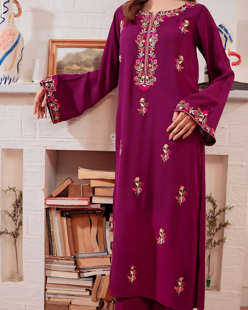 Vintage Embroidered 2PC